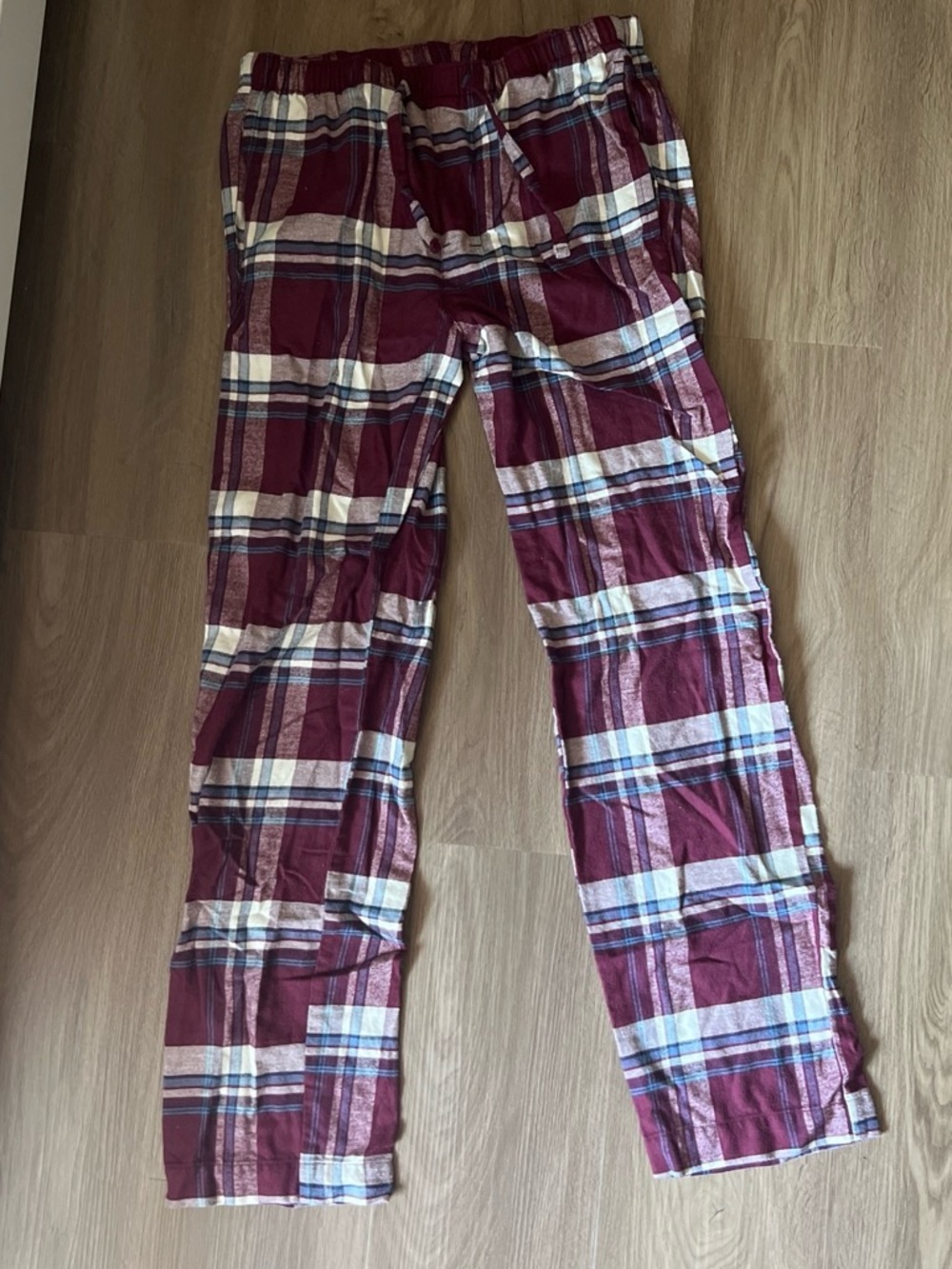 GAP Maroon & White Plaid Sleep Pants